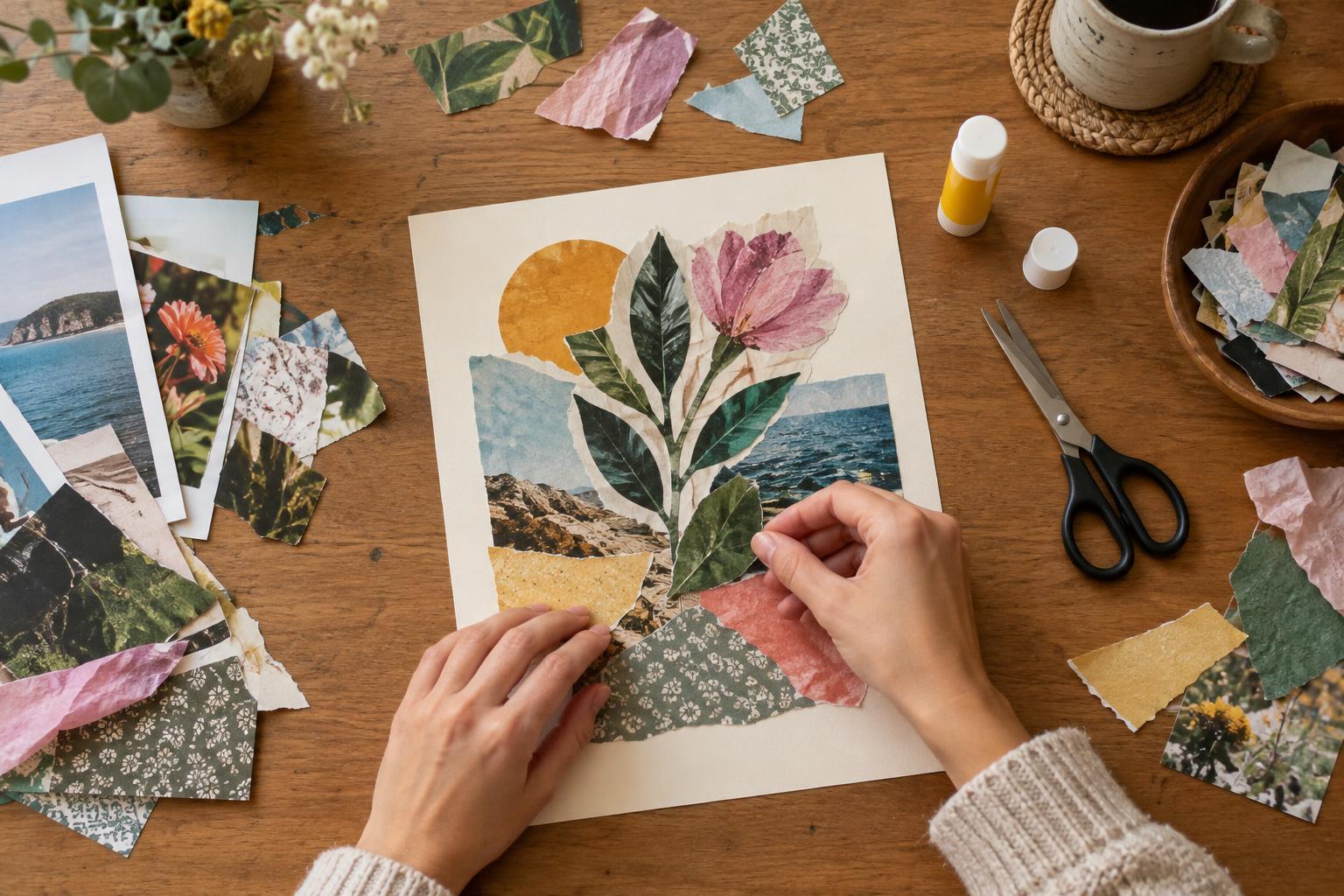 How to Make a Paper Collage from Magazines and Scraps